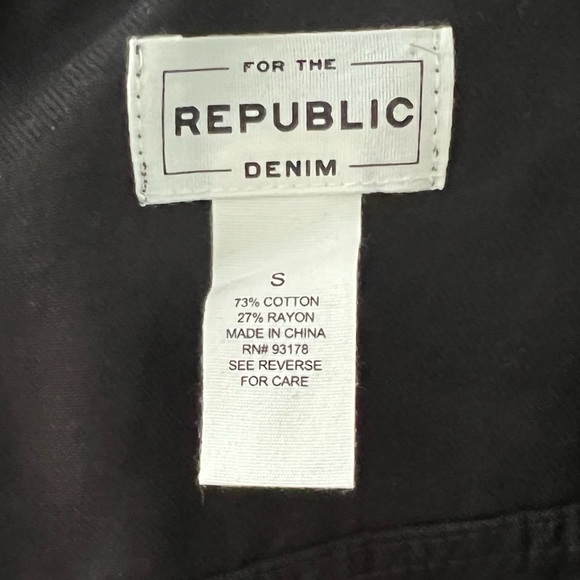 For The Republic Black Raw Hem Denim Jacket - Picture 12 of 12